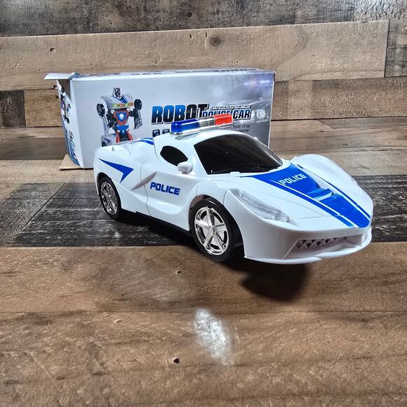 Transformer Robot Police Car w/ Lights & Sounds - Picture 7 of 10